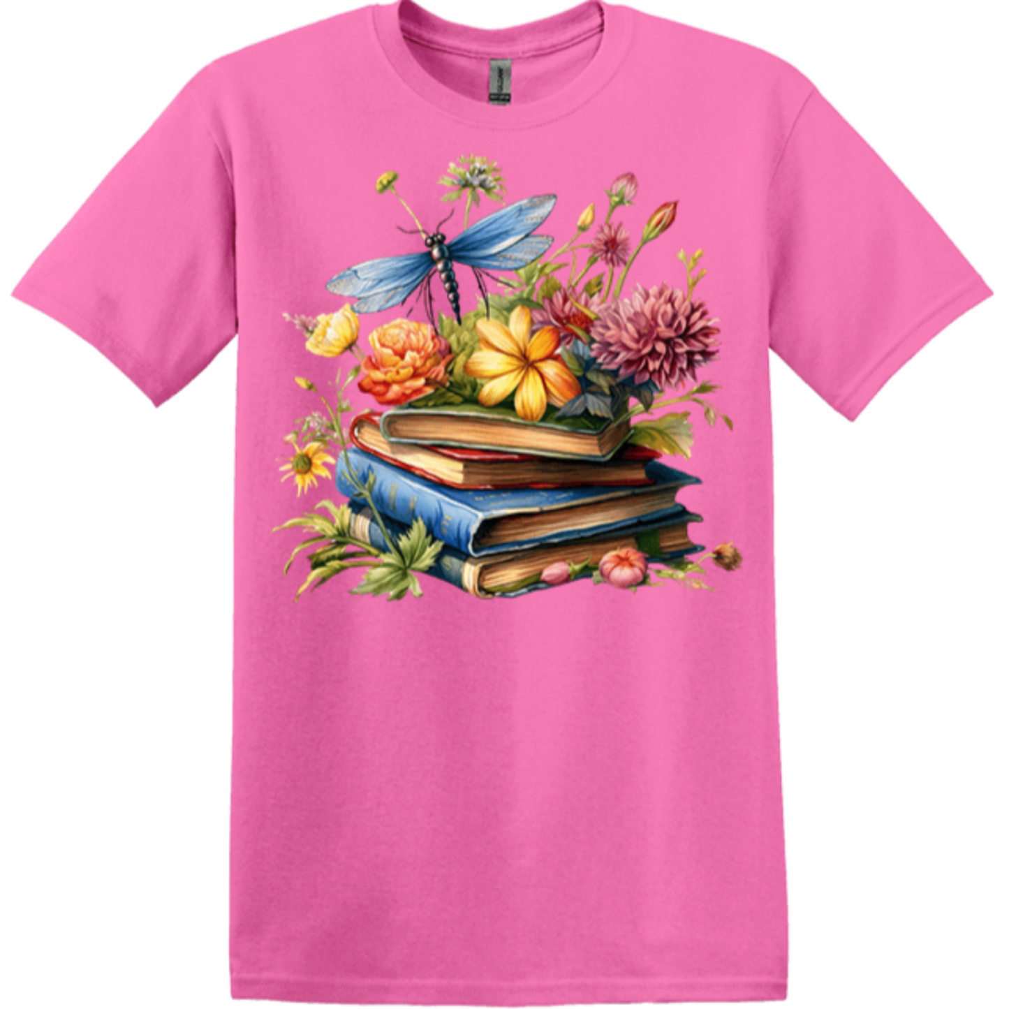 butterfly above novel pink azalea cotton garment