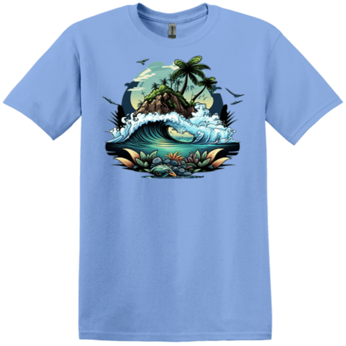 Beach waves shirt carolina blue