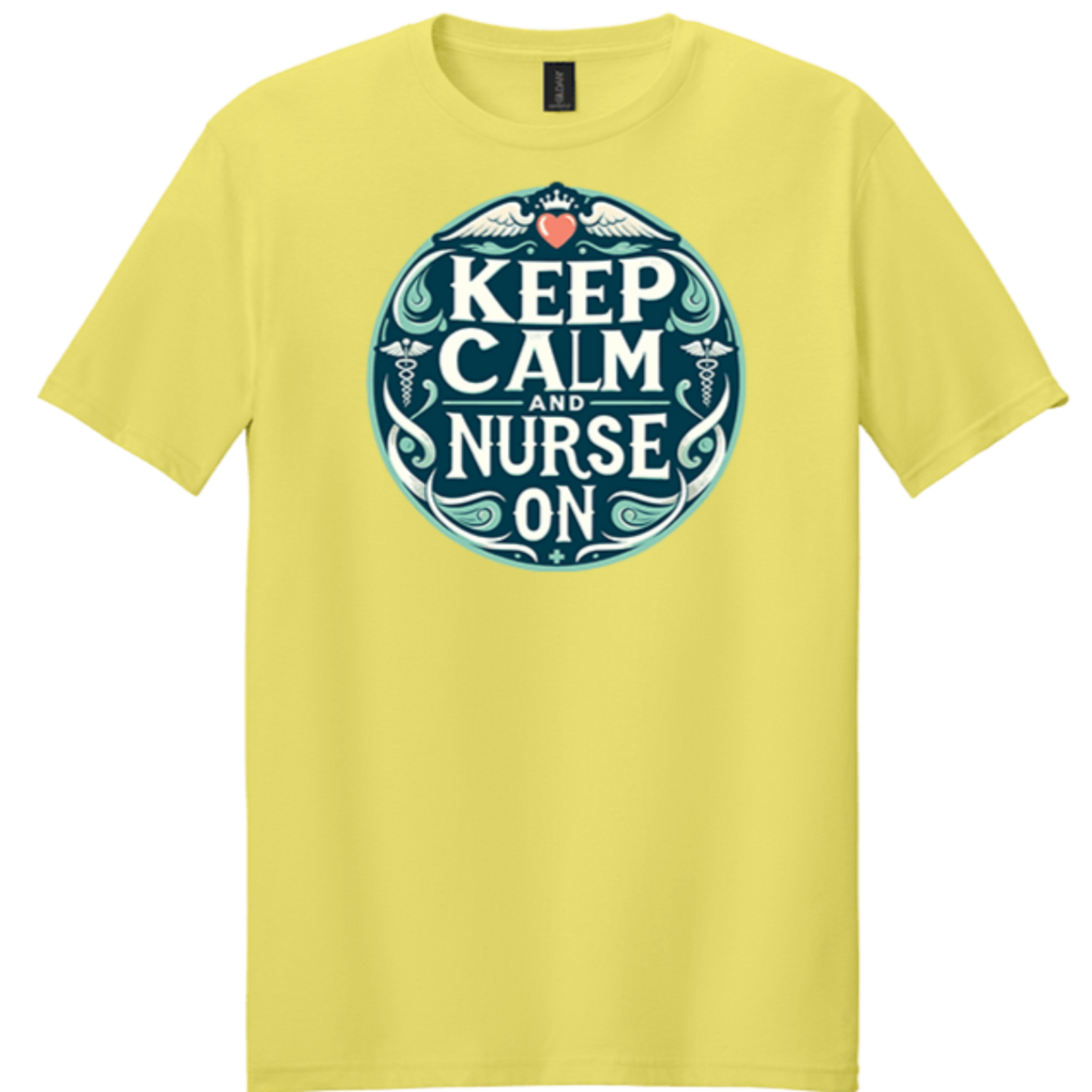 cornsilk yellow crew neck shirt health certified people
