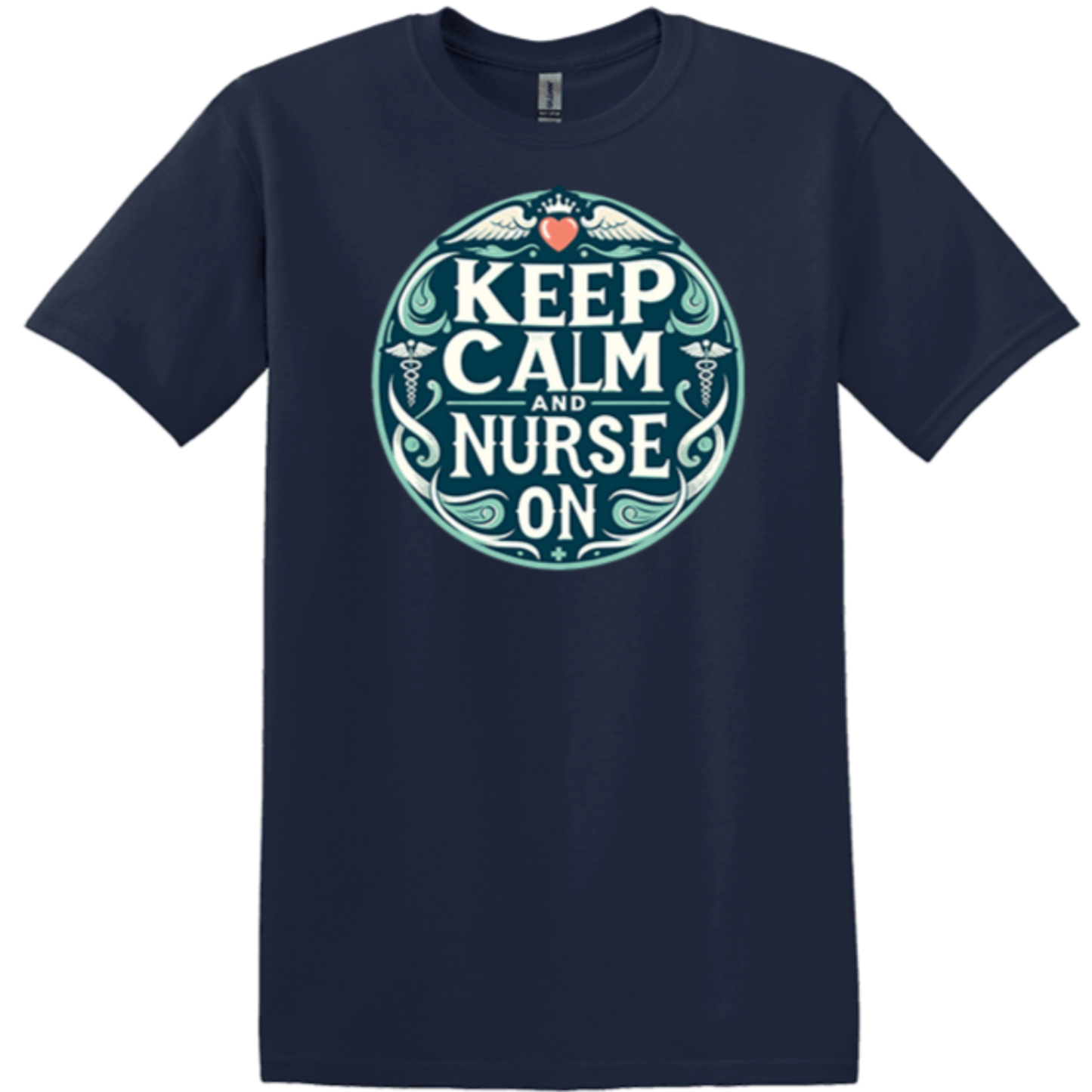 navy short sleeve t-shirt injection person