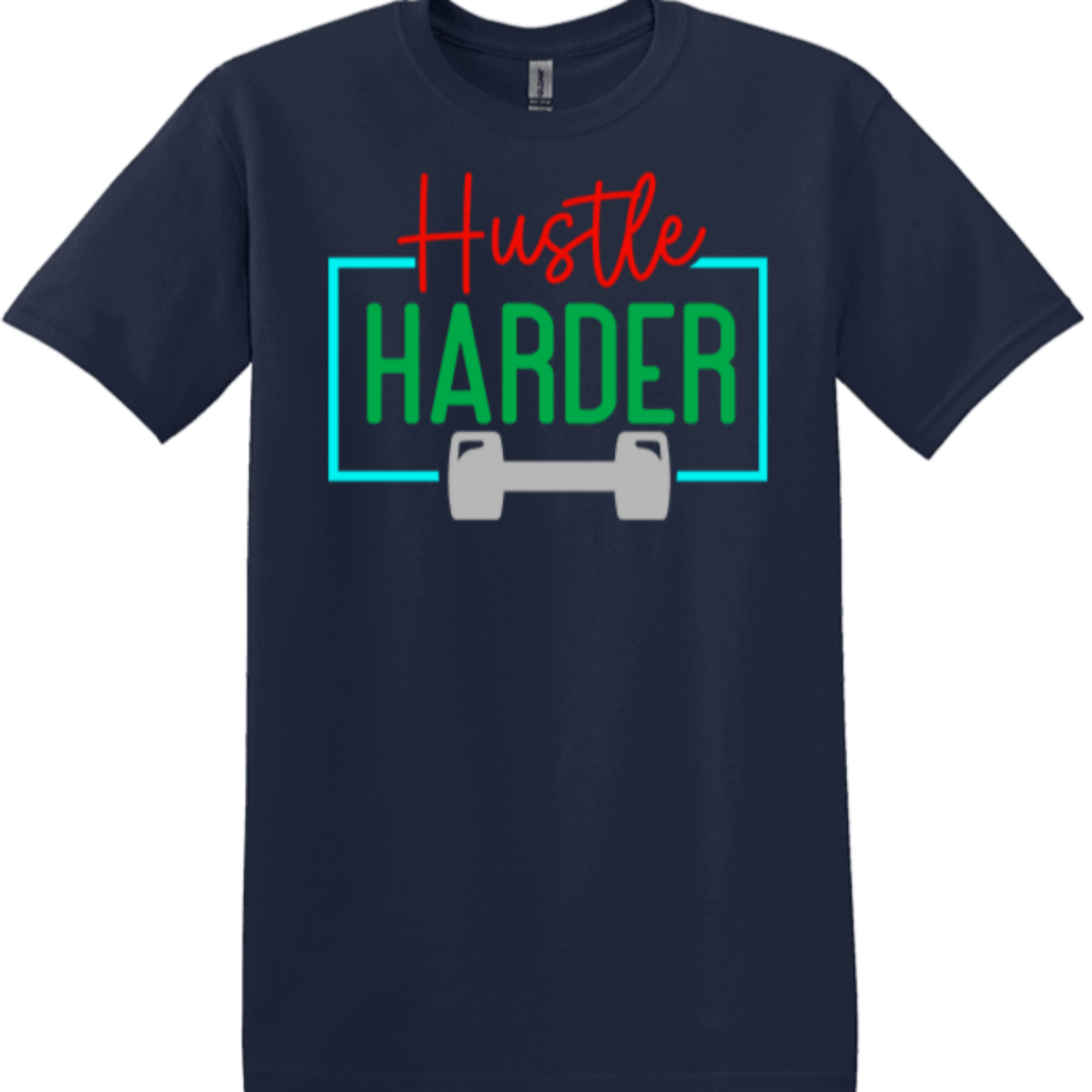 navy short sleeve exercise strength t-shirt