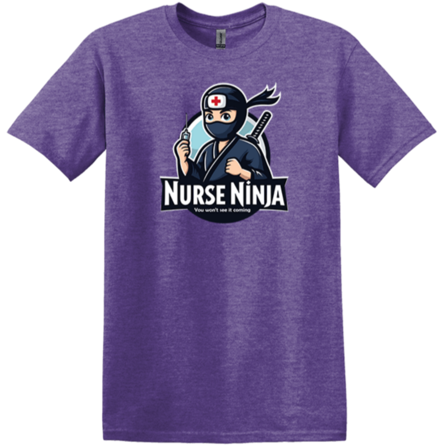 heather purple gildan tee healthcare professional
