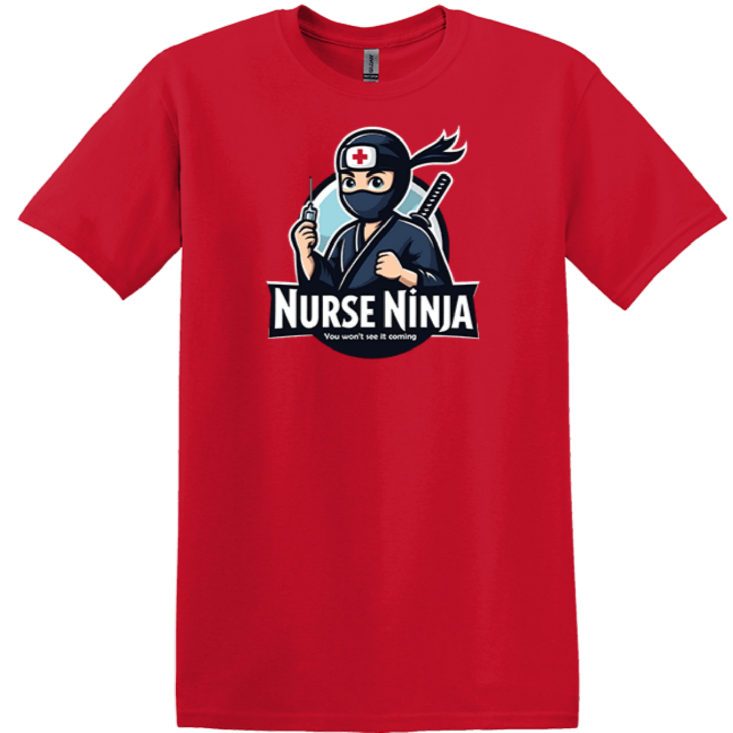 Ready2Go red sport fit apparel nurse ninja calls the shots