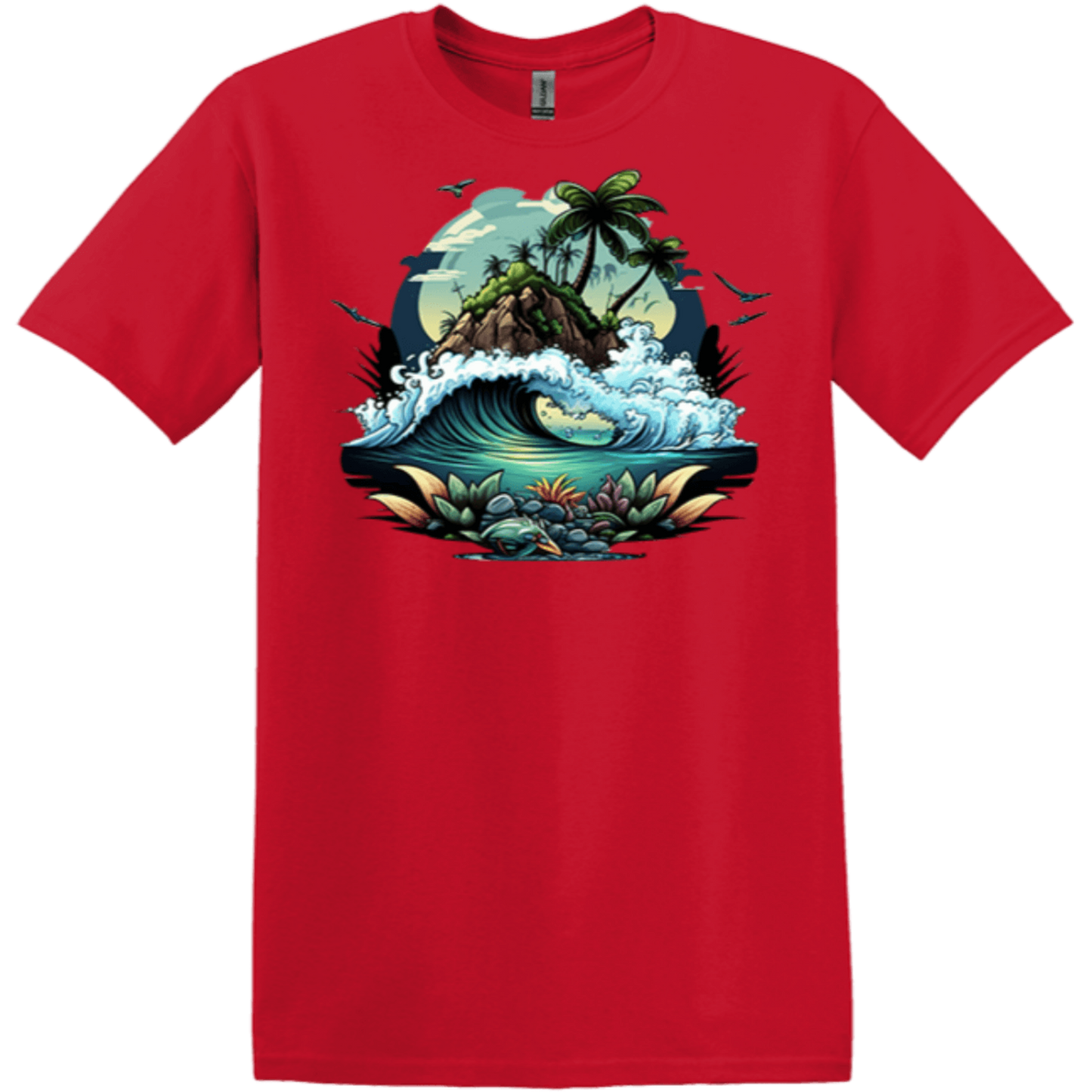 beach surf red classic fit