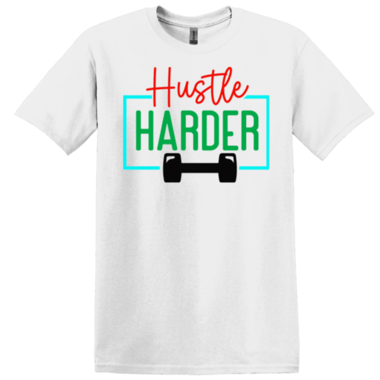 white round-neck t-shirt fit muscle routine