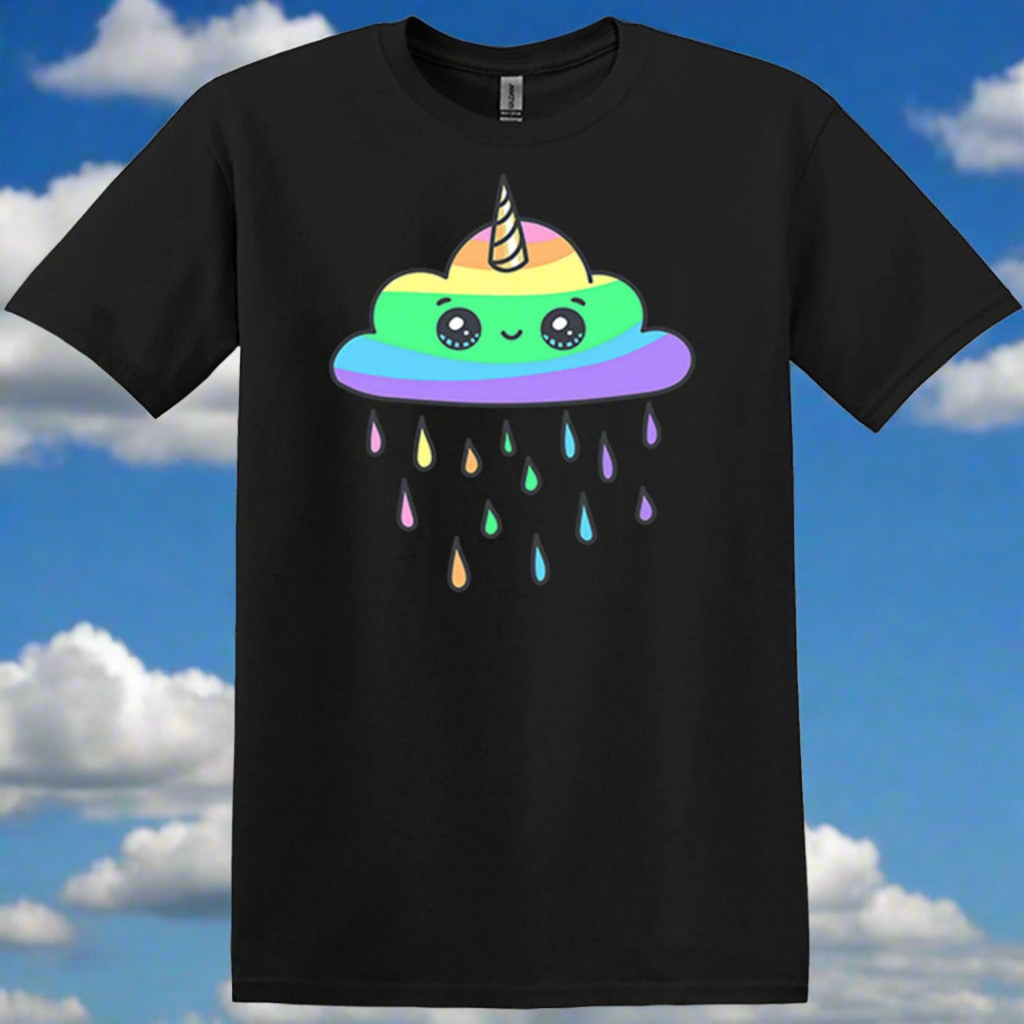 black unicorn cloud tee shirt tshirt