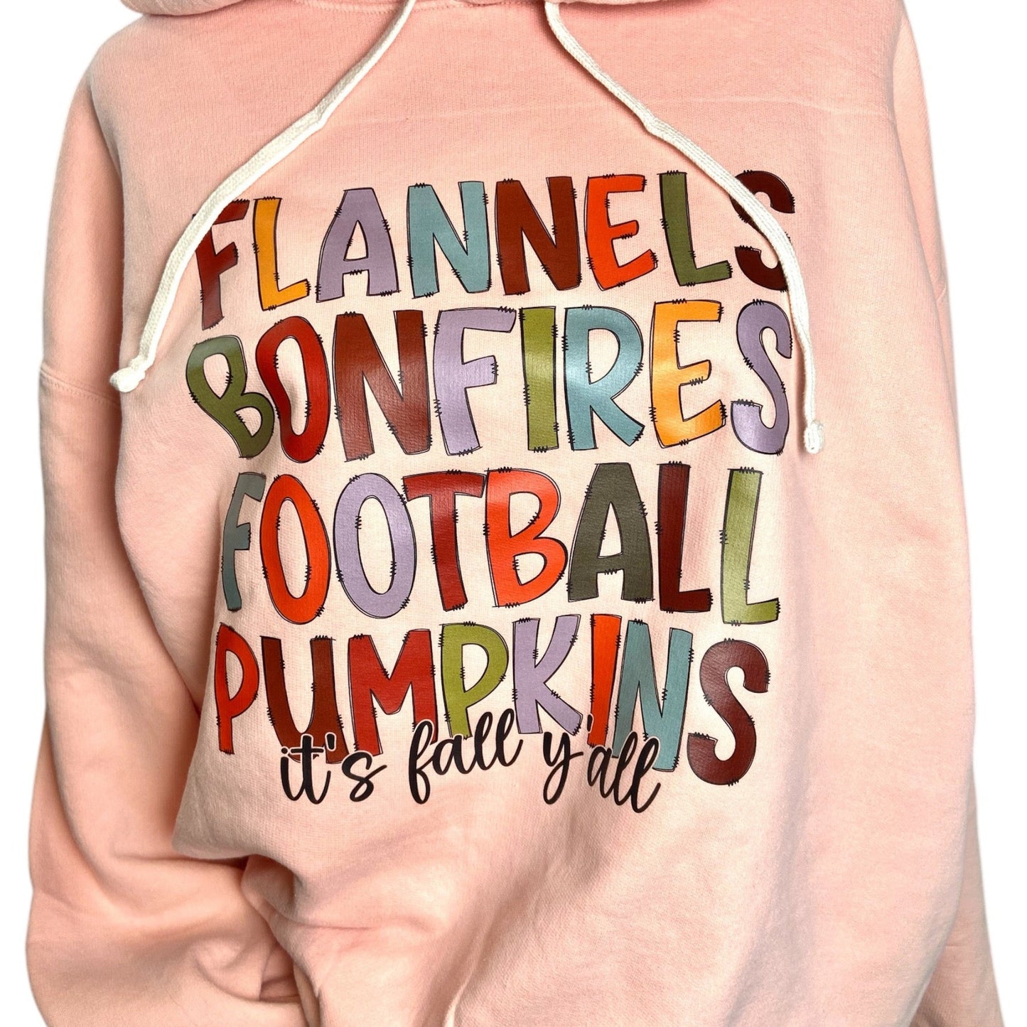flannels bonfires football pumpkins sweater