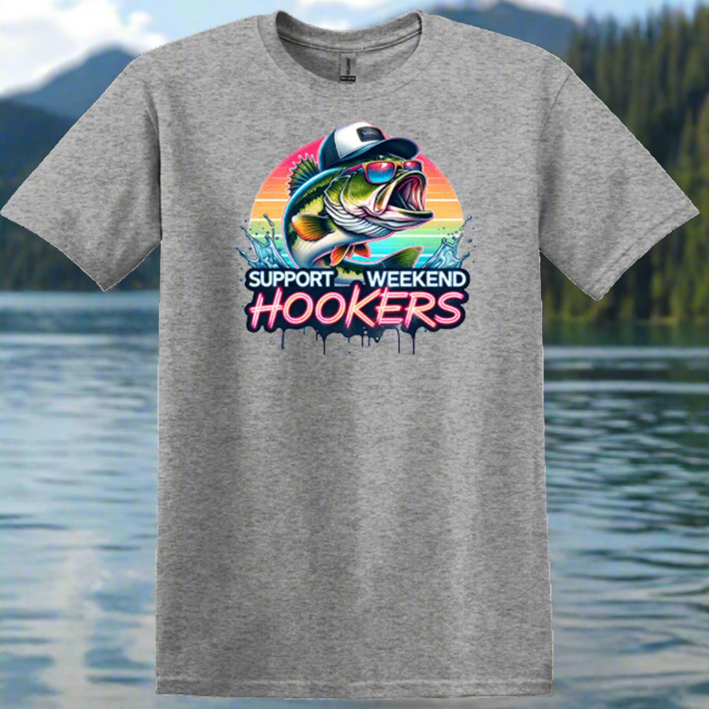 sport grey support weekend fishing shirt