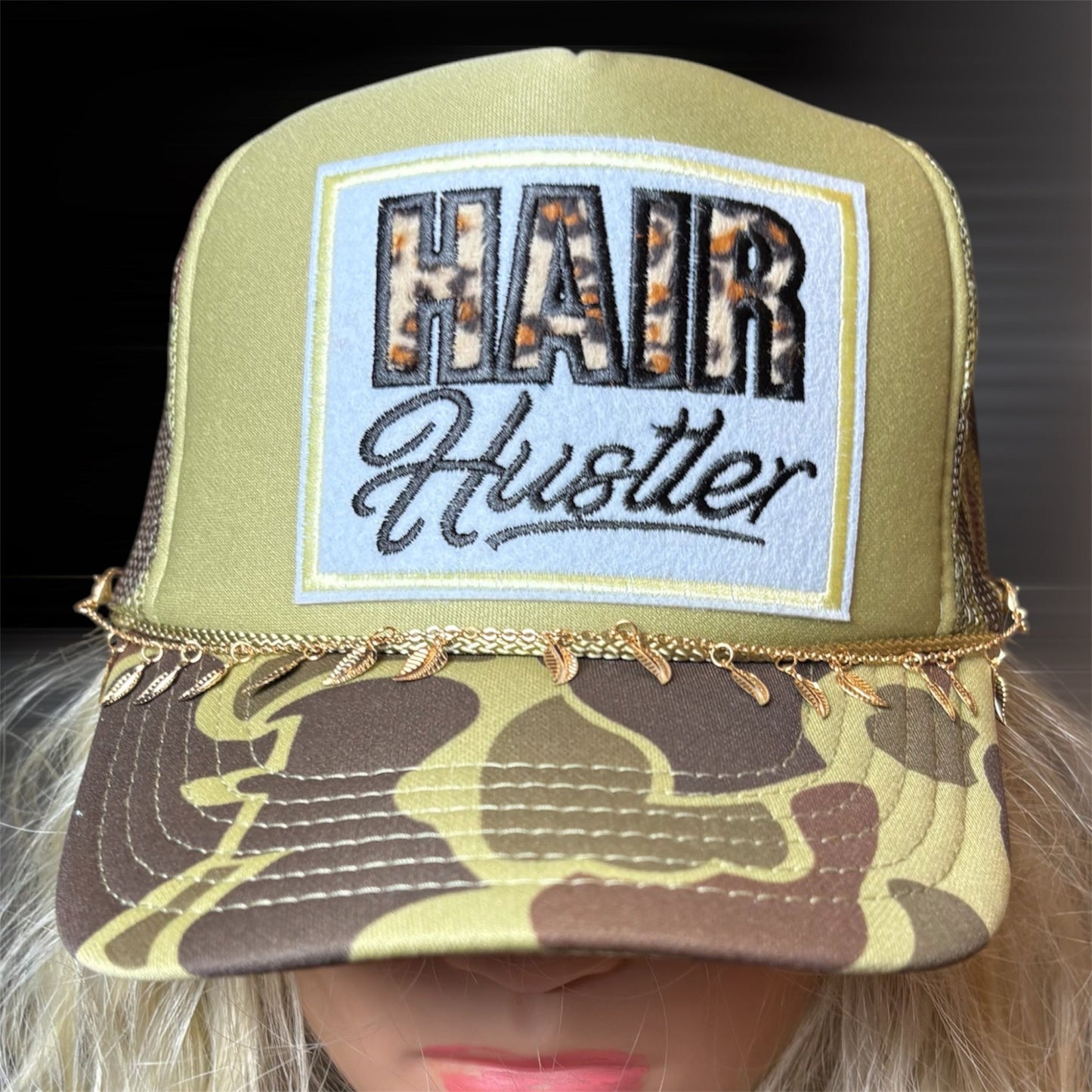 hair hustler camo front