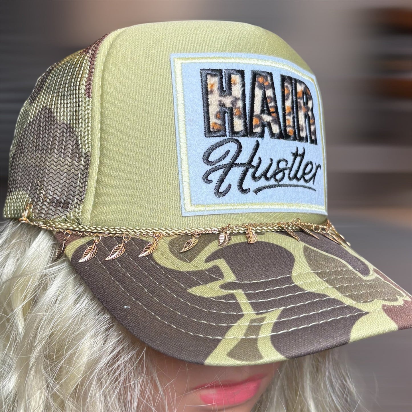 hair hustler camo right stylish chain hairdresser