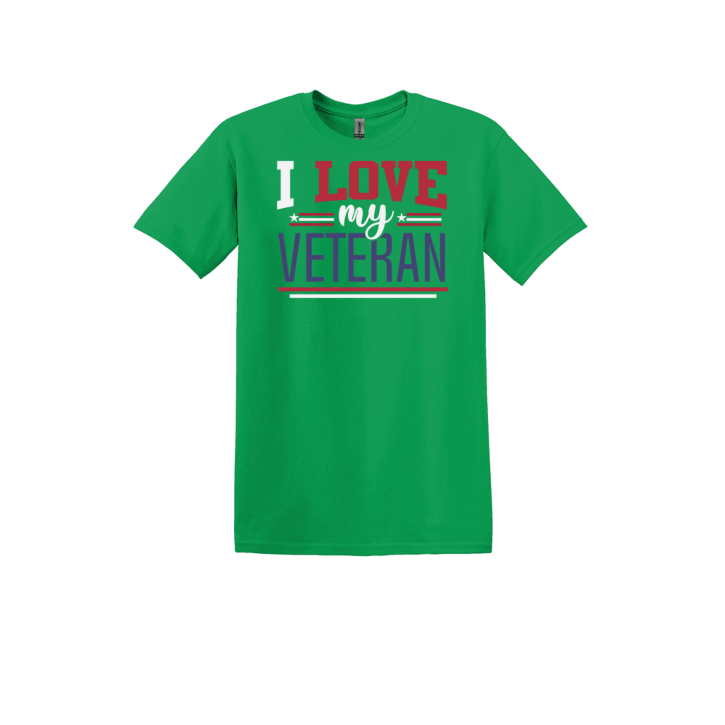 I love my veteran green tee