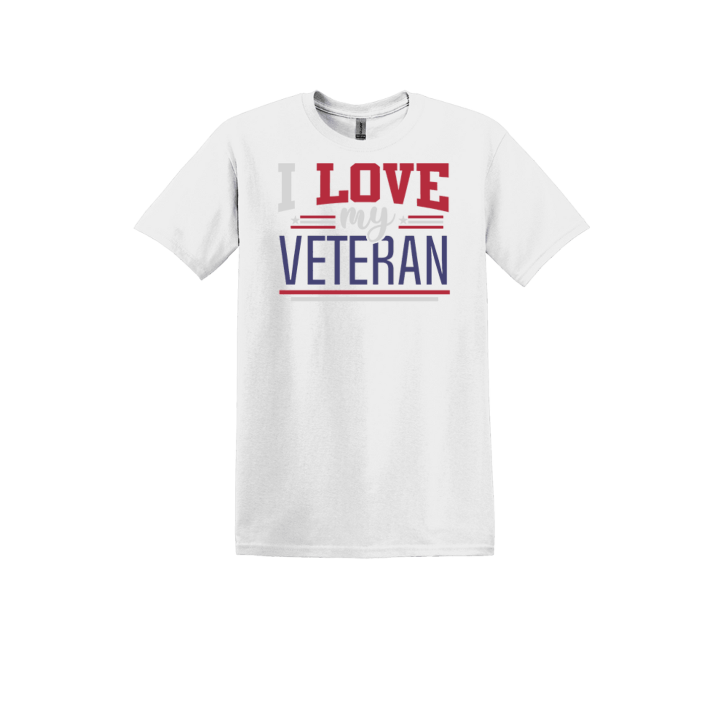 I love my veteran white tee