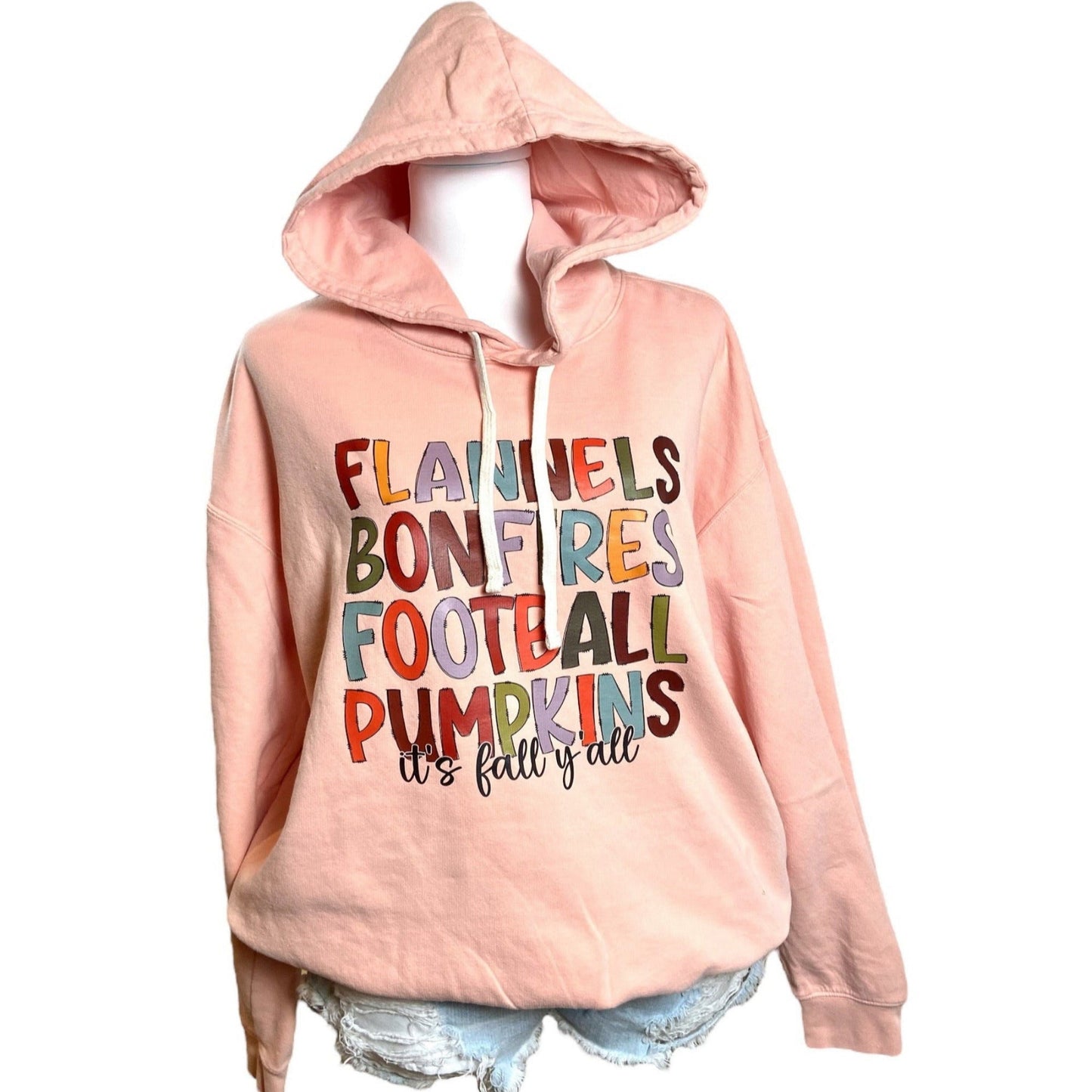 flannels bonfires football pumpkins sweater