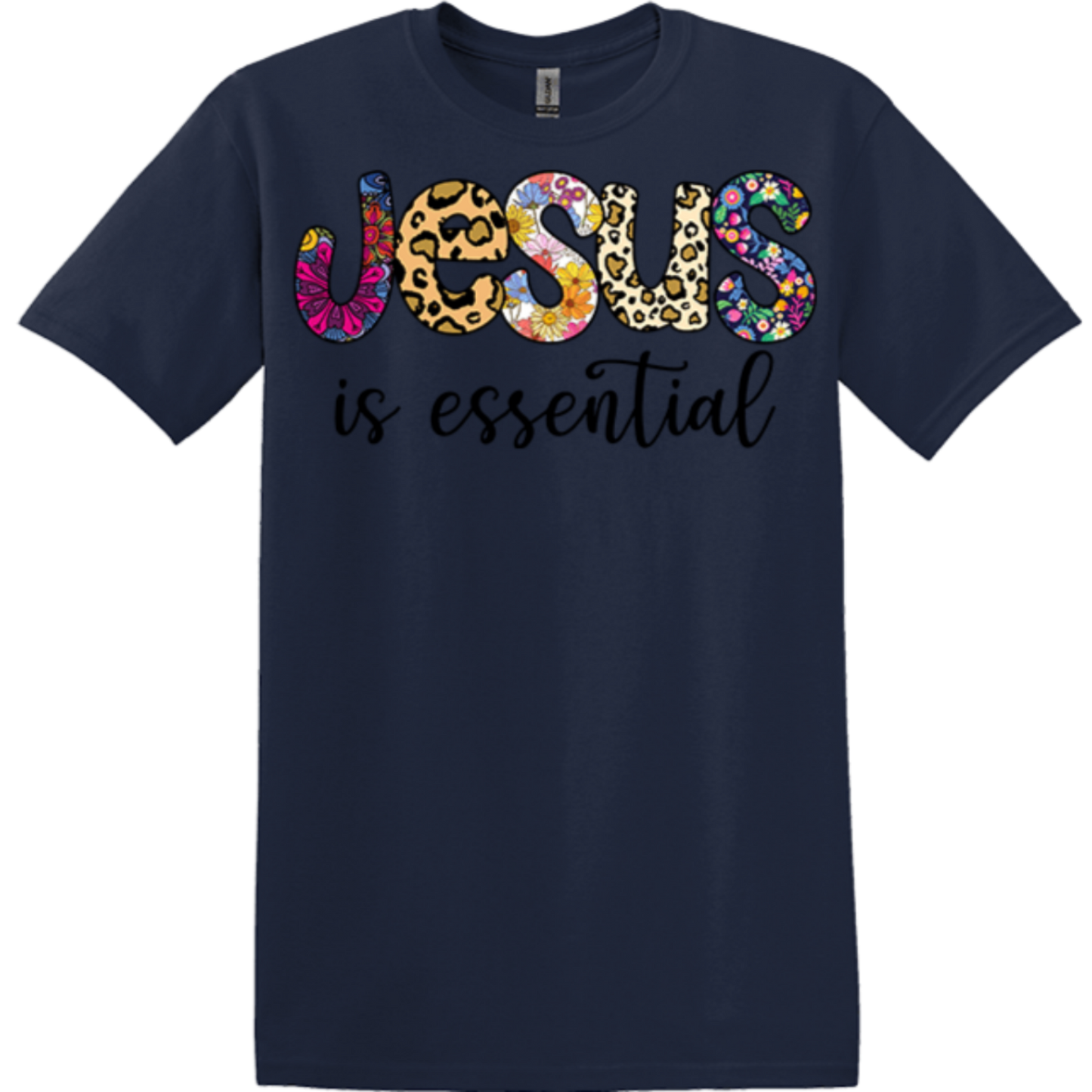 navy short sleeve t-shirt church time