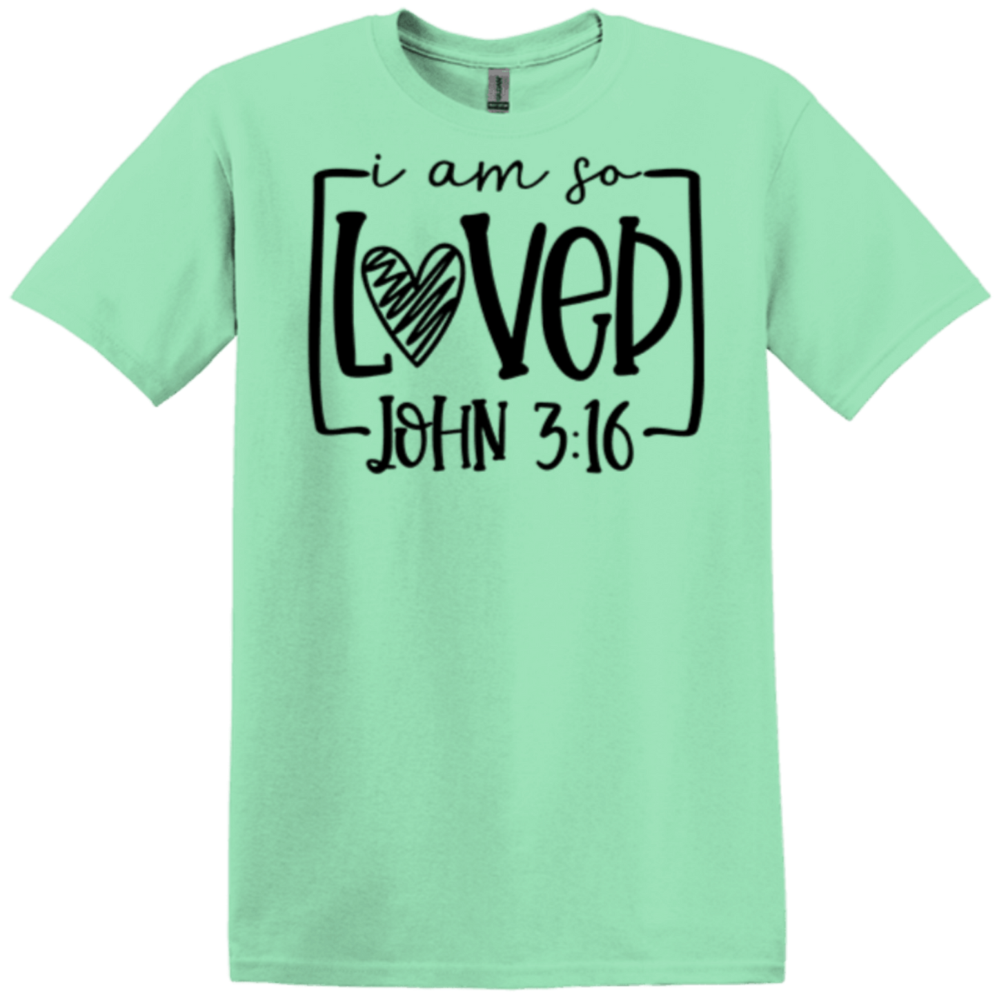 ready2go Jesus loves me boutique top mint green