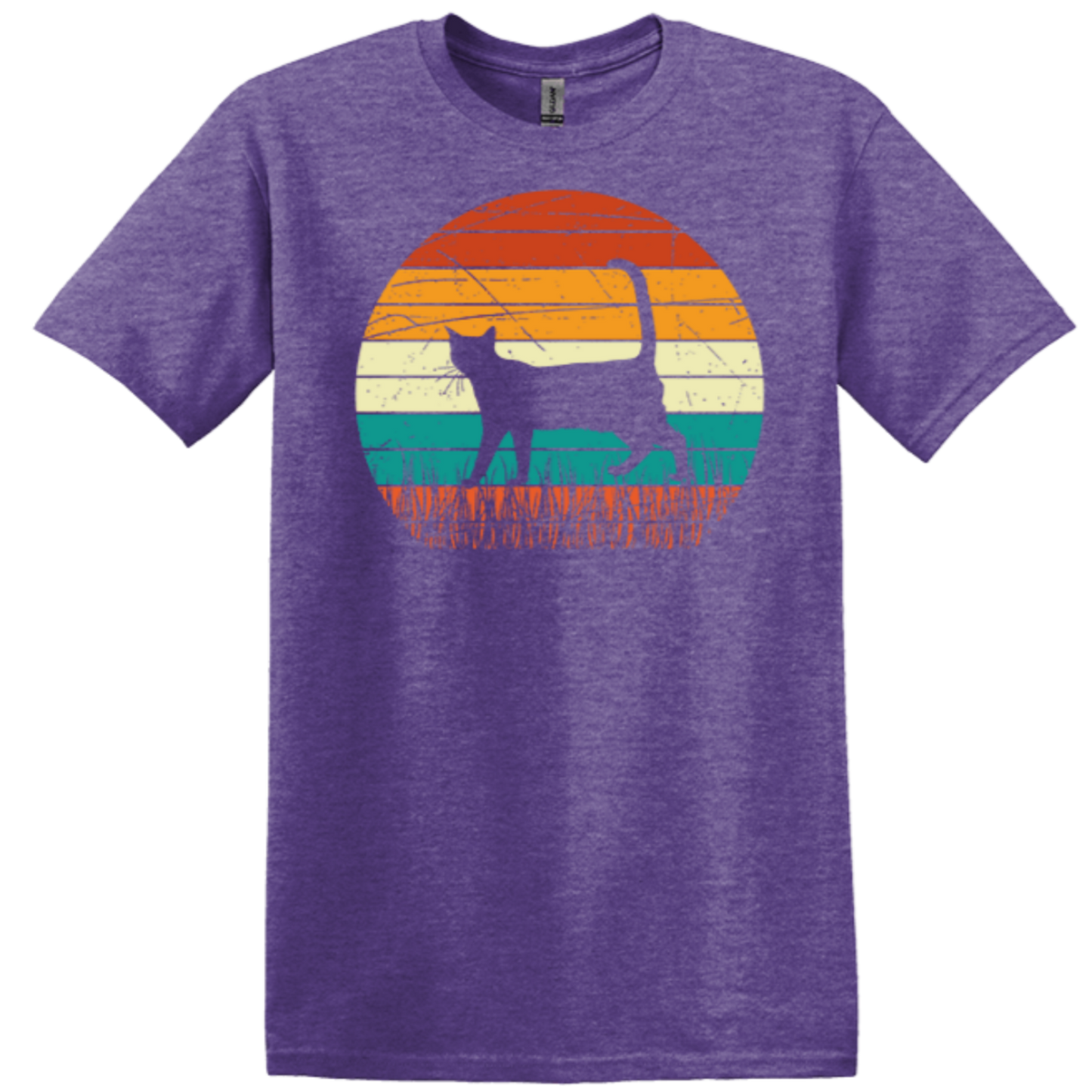 heather purple gildan tee old-timey kittens shirt