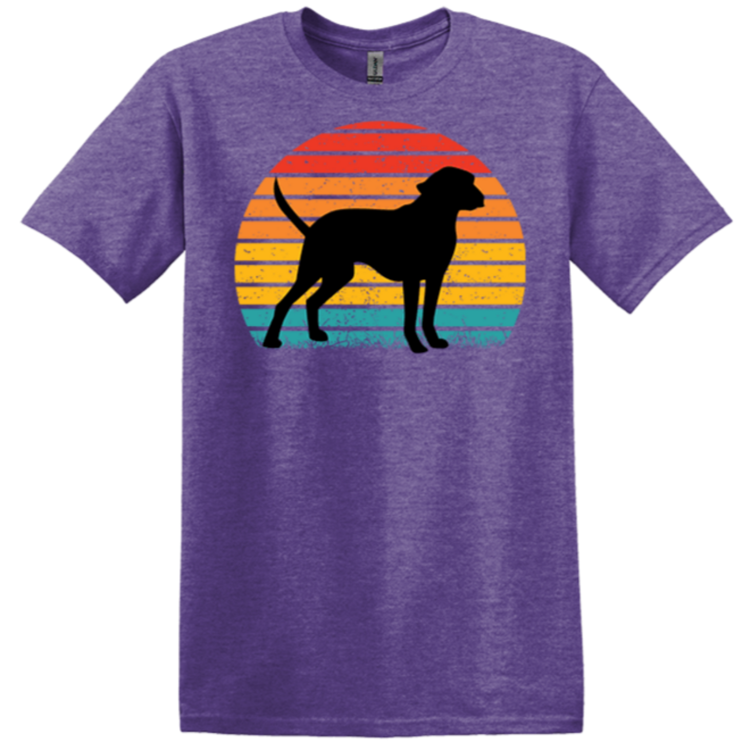 heather purple gildan tee old-timey hunt down shirt