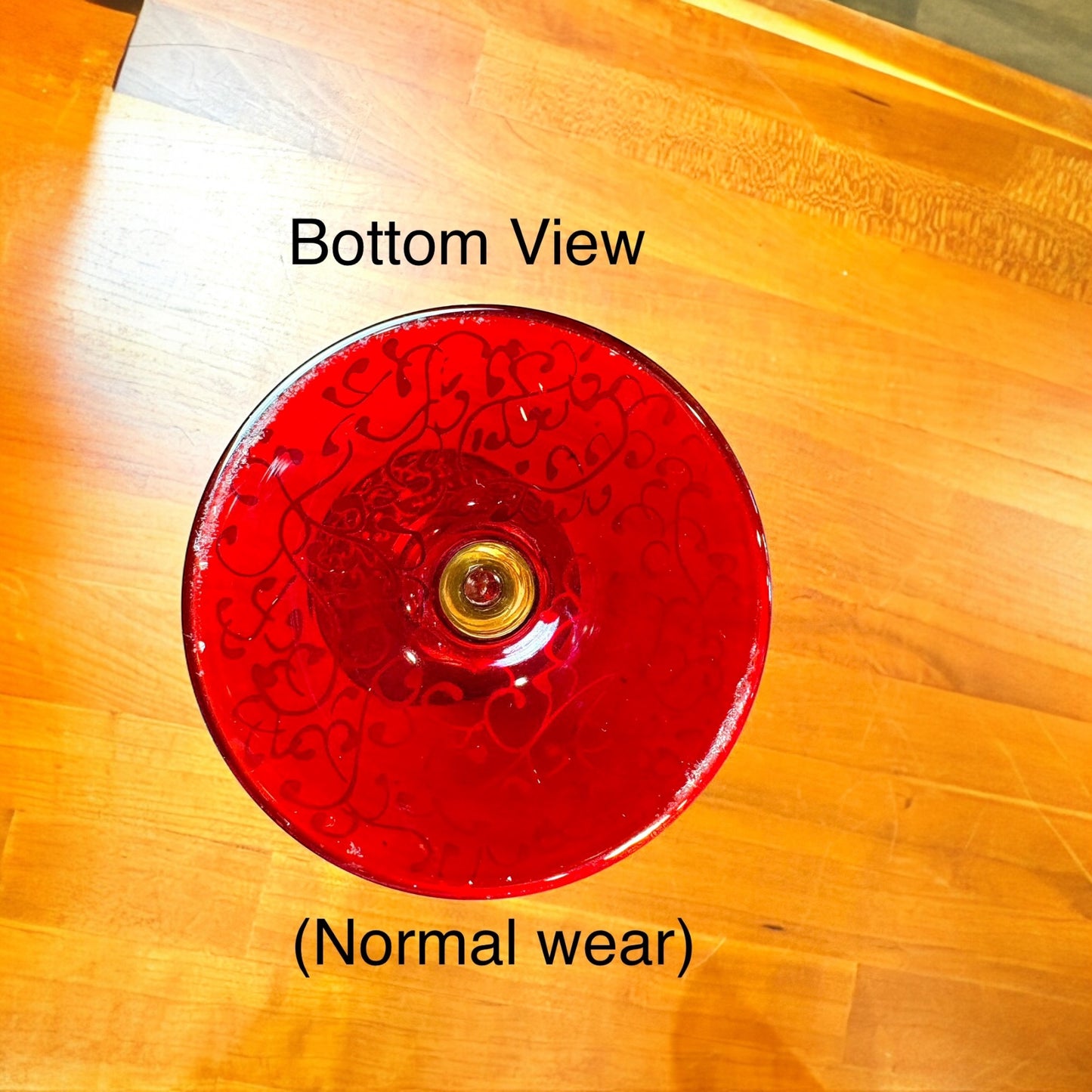 chamberstick bottom has normal wear