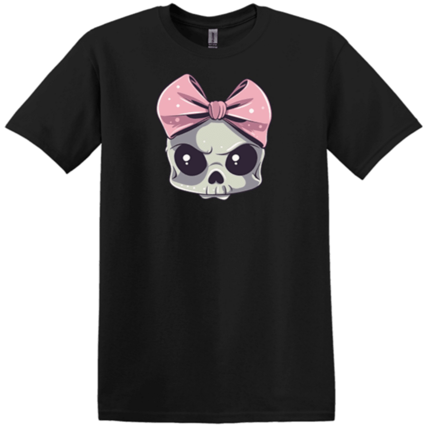 skull bow black shirt