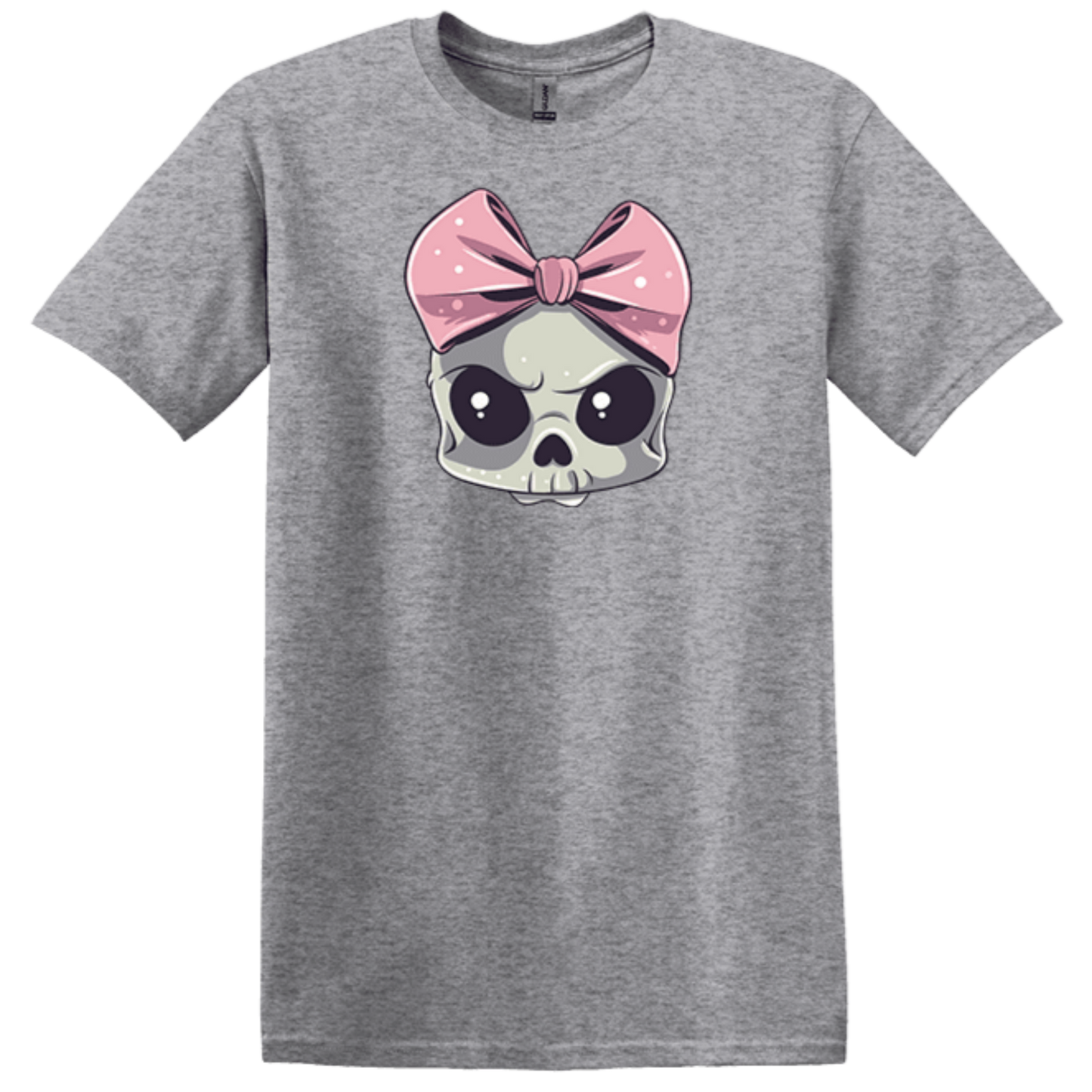 skull bow grey pretty shirt