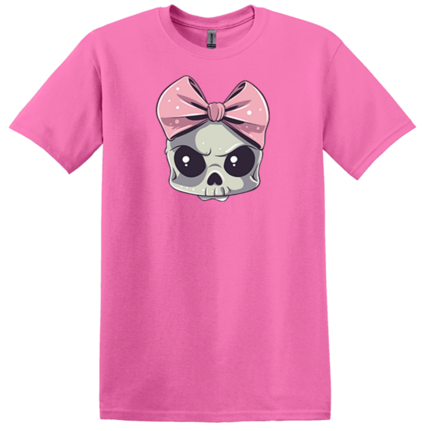 skull bow pink shirt cute