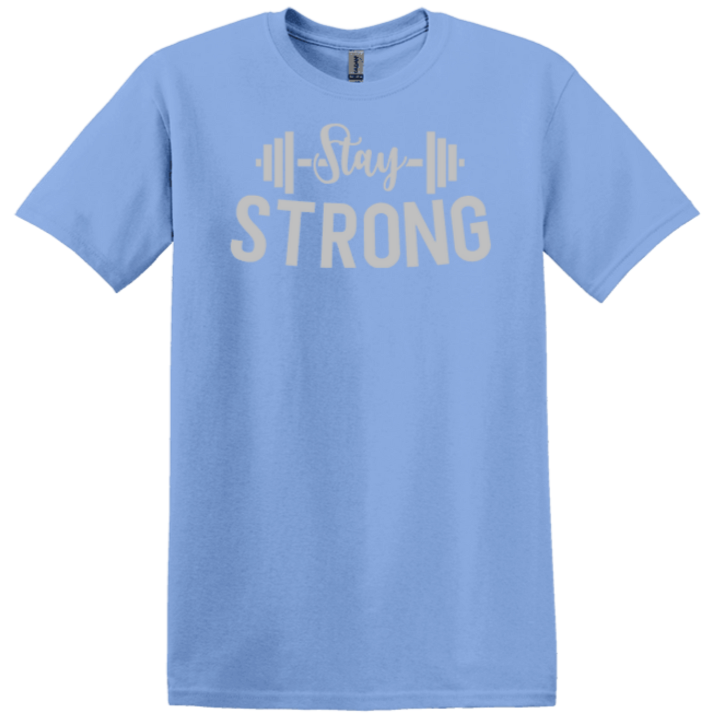 stay strong light blue shirt