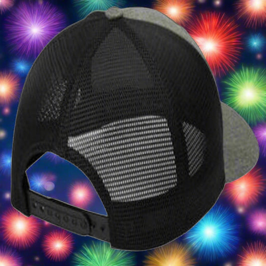 USA flexfit tech 110 black grey hat back