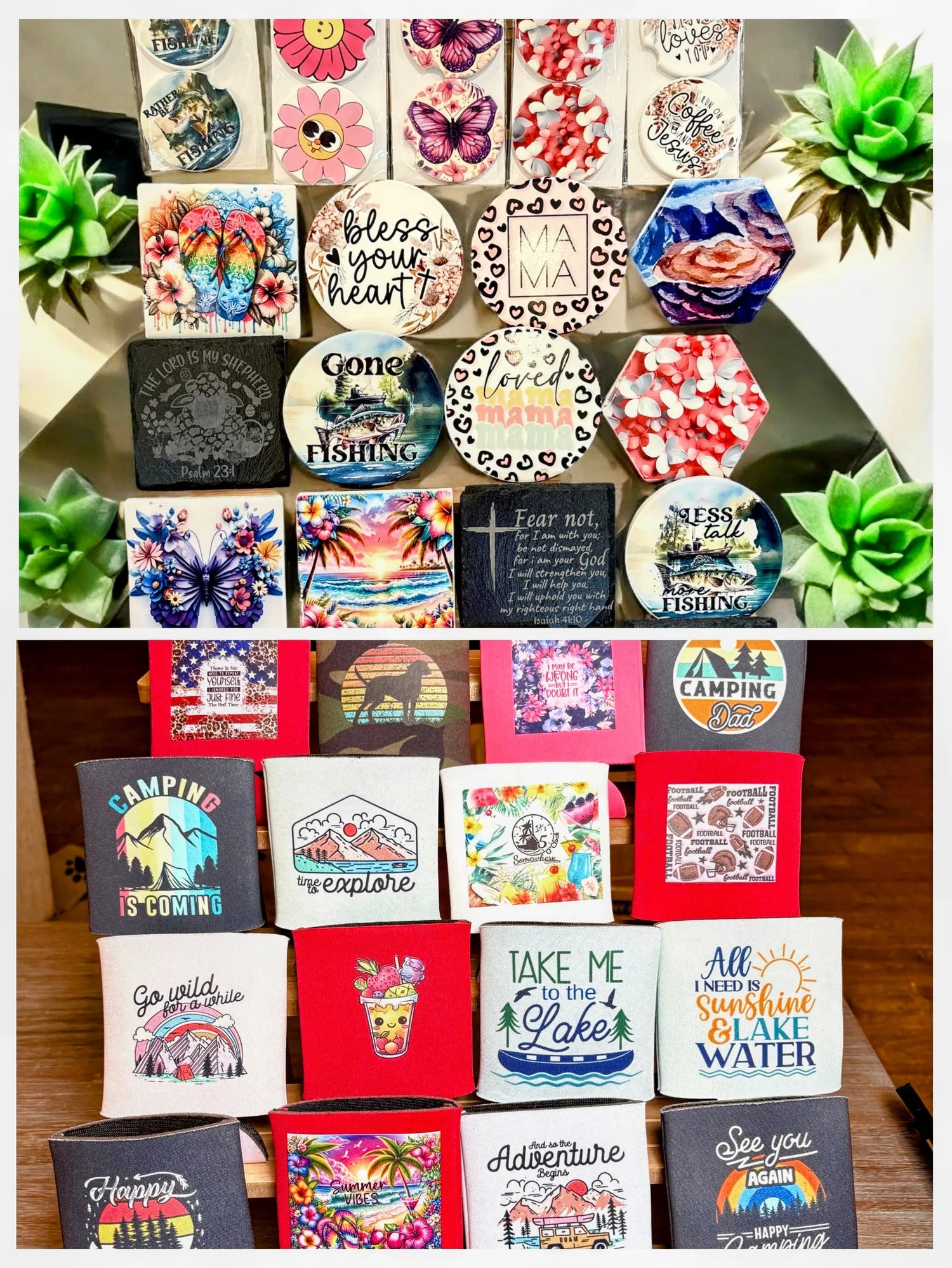 coasters can coolers furniture protection fun designs