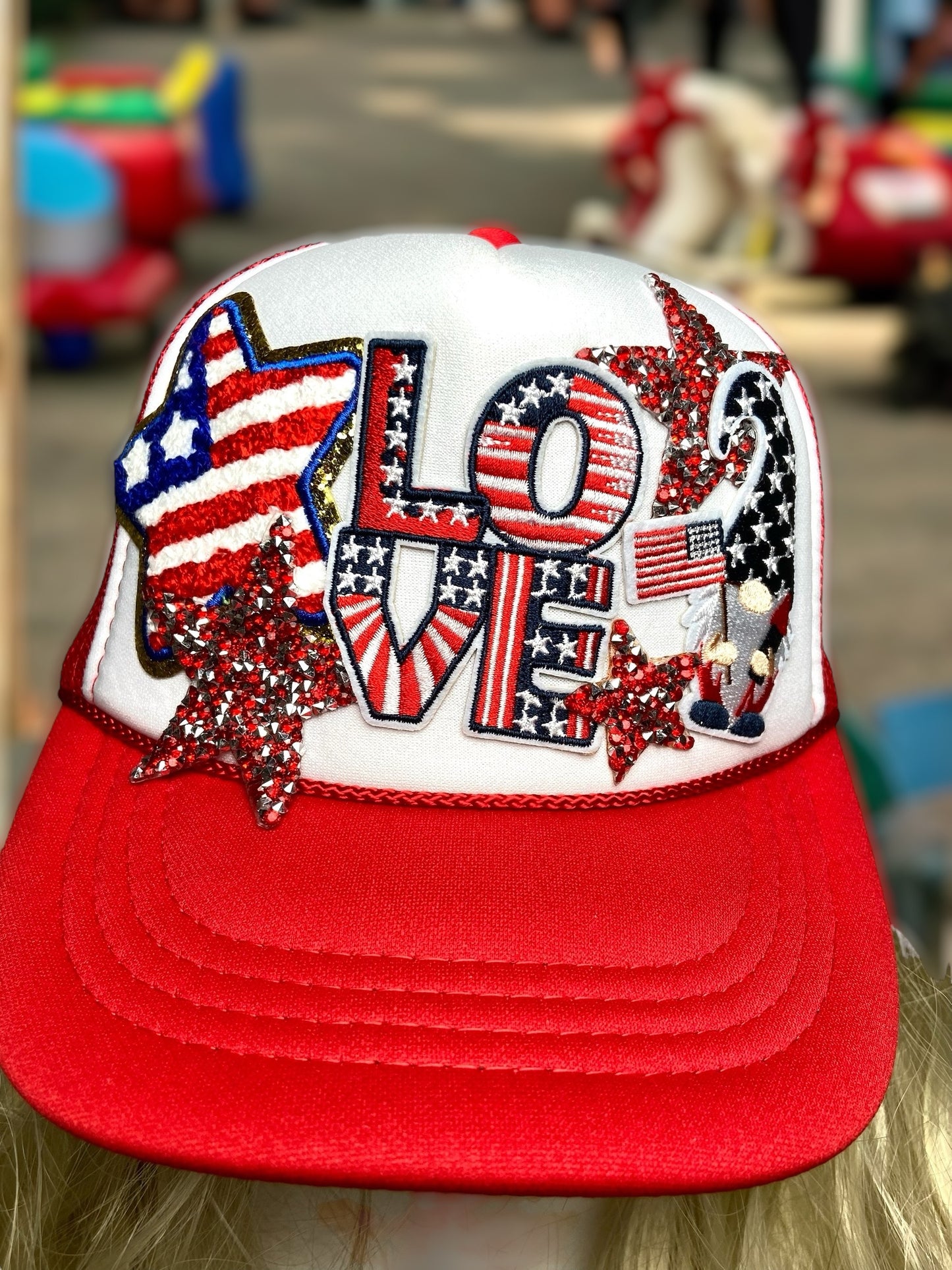 Girl Patriotic Trucker Hat