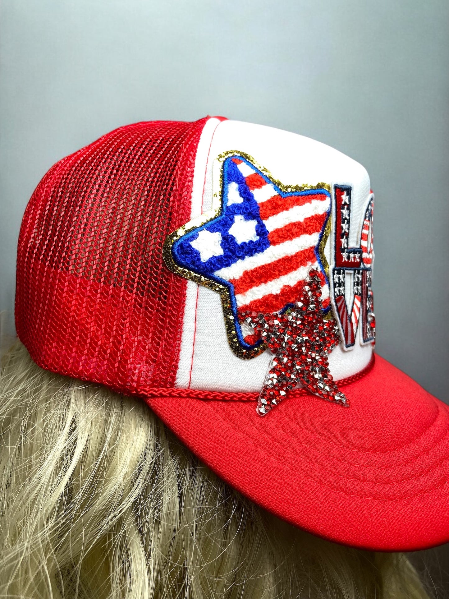 Girl Patriotic Trucker Hat