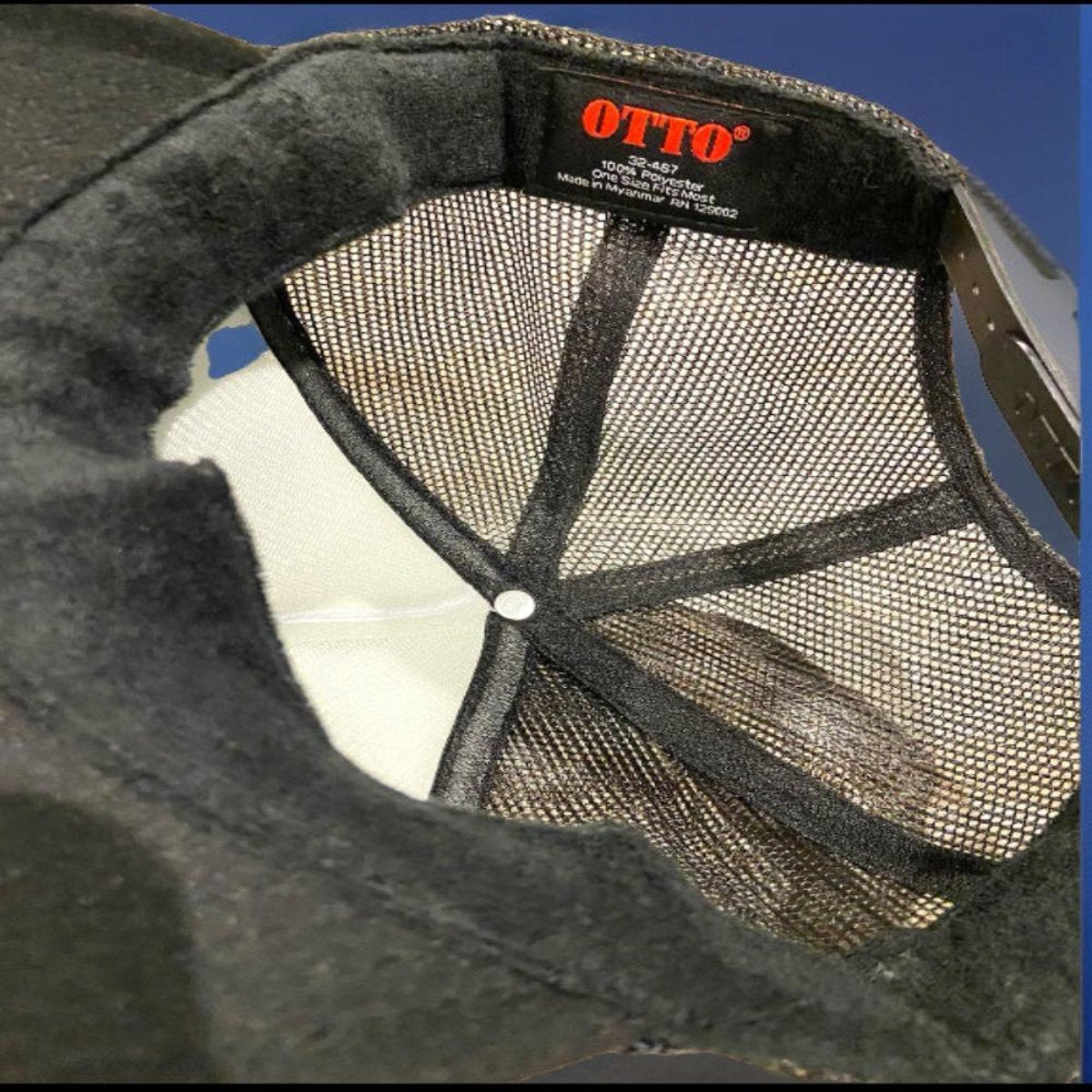 inside view otto trucker hat snapback mesh