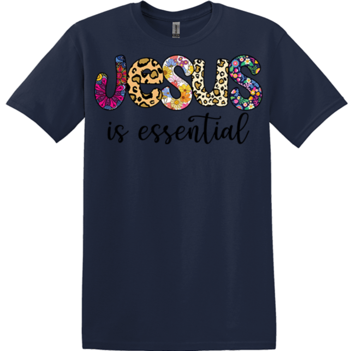 navy short sleeve t-shirt church time 