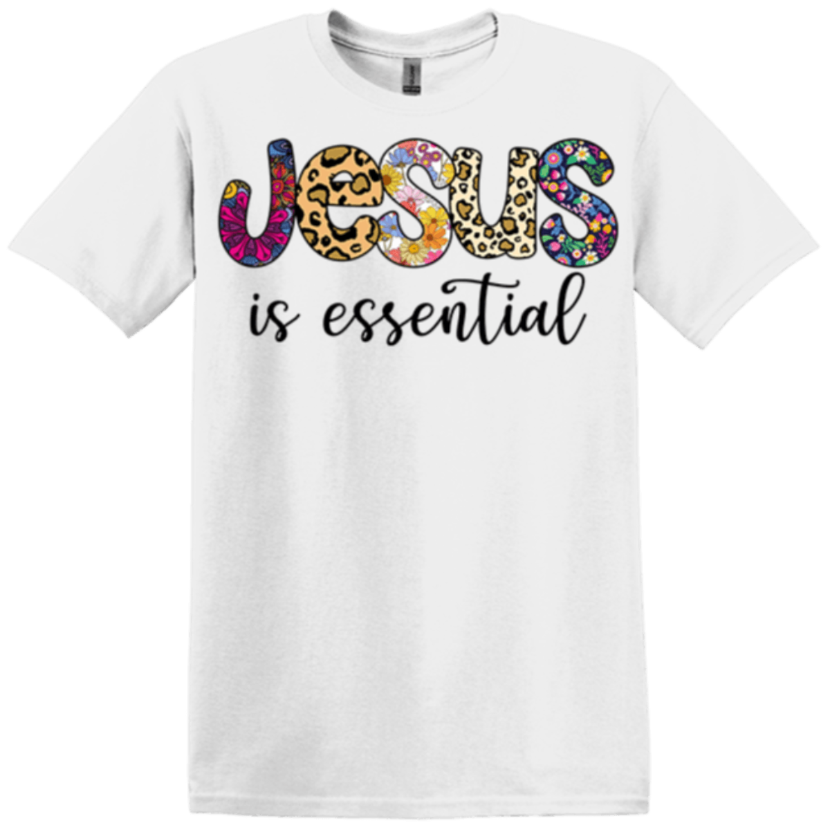 white round-neck t-shirt fit praise worship