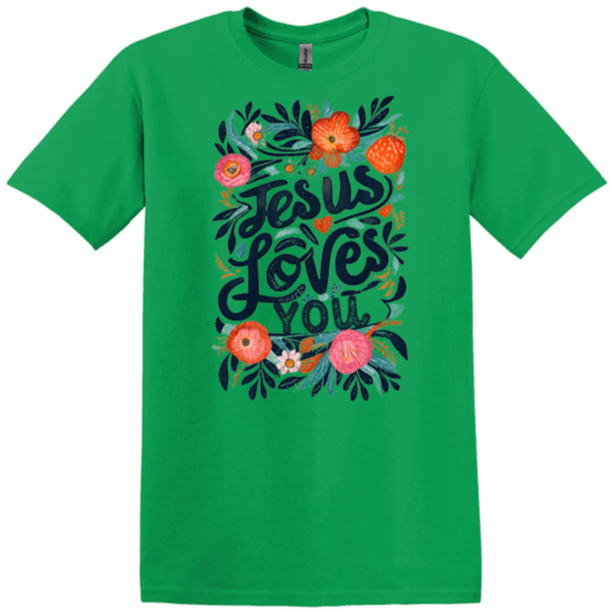 irish green cozy t-shirt flowery Sunday school