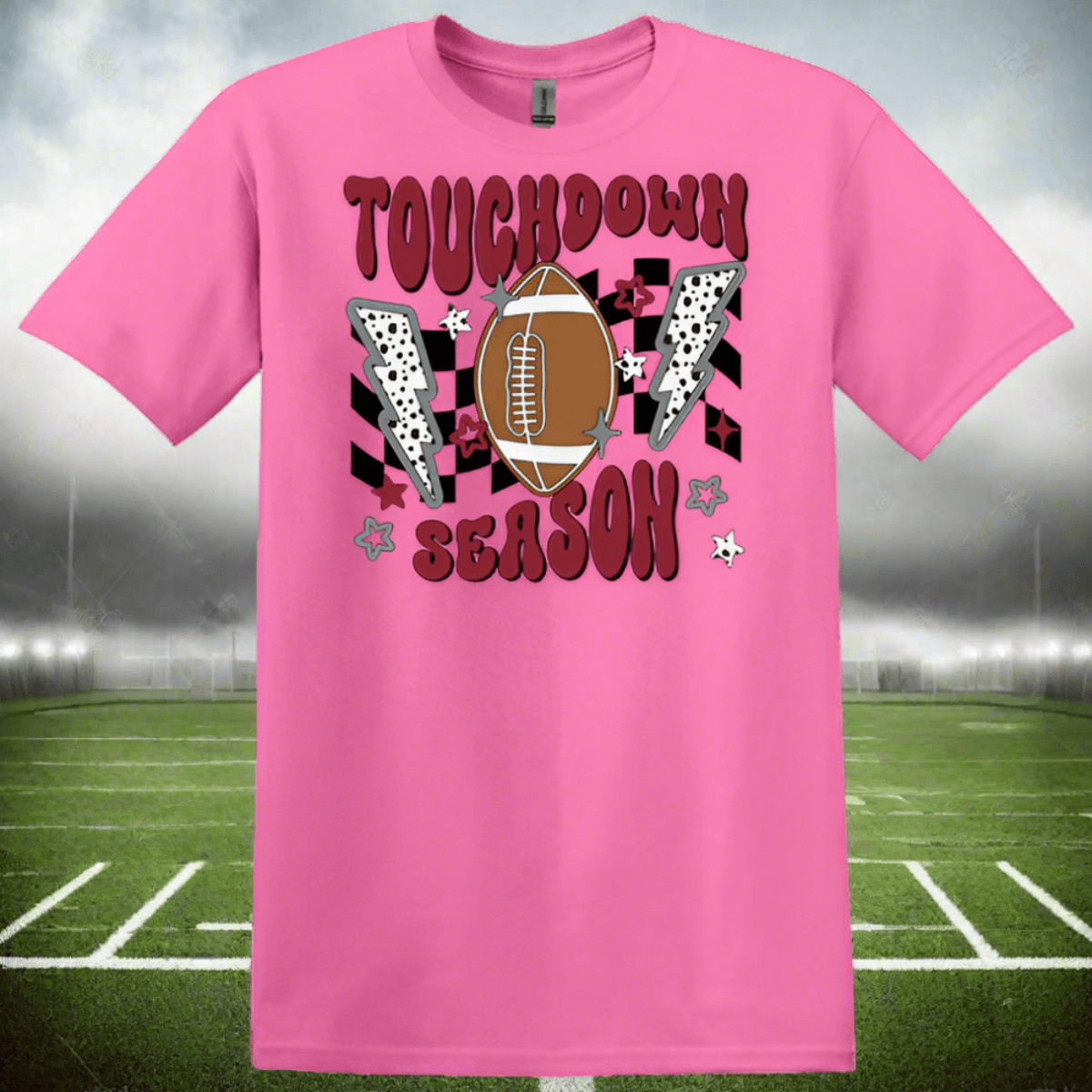 high school gridiron azalea pink comfort apparel