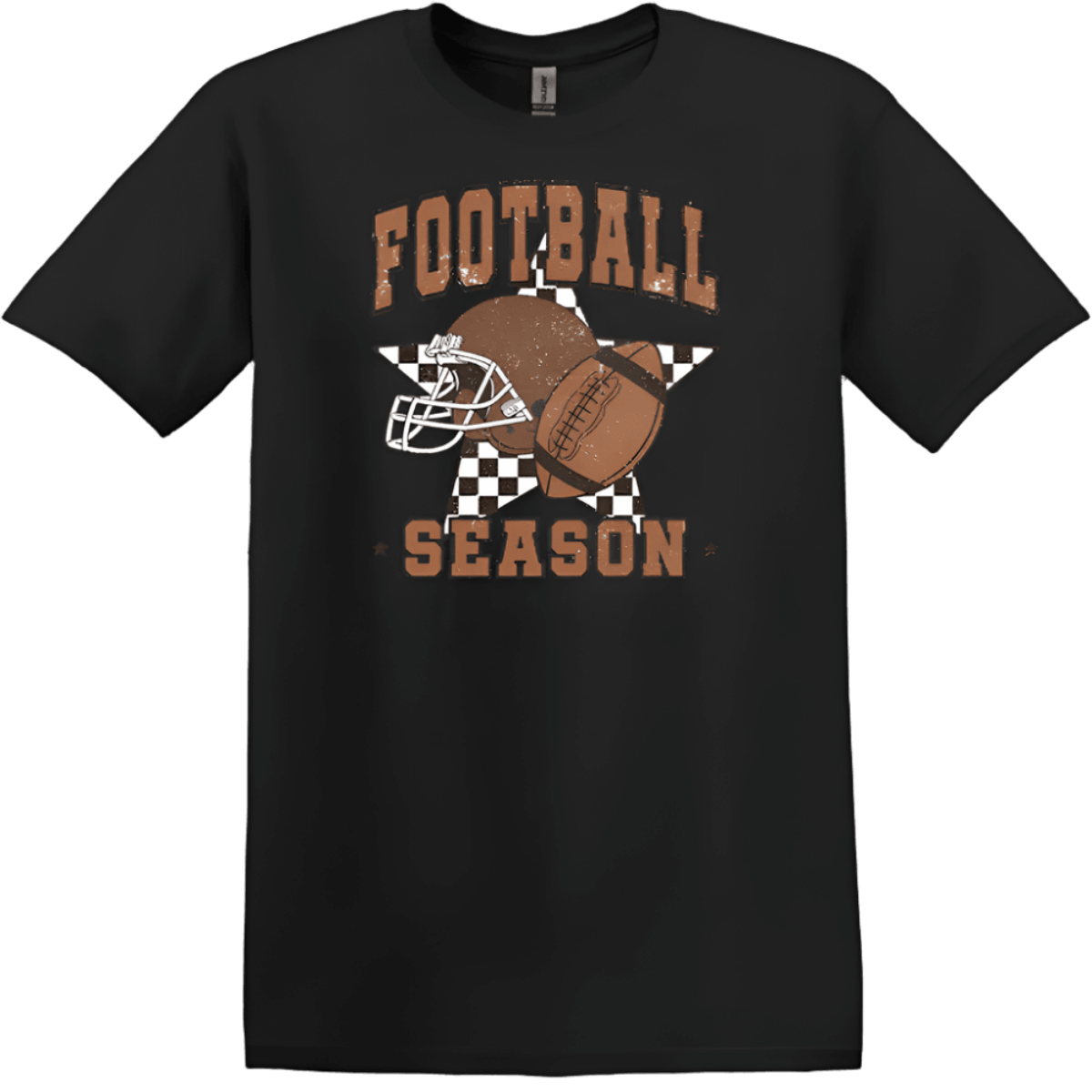 Ready2Go black football season grunge cotton garment