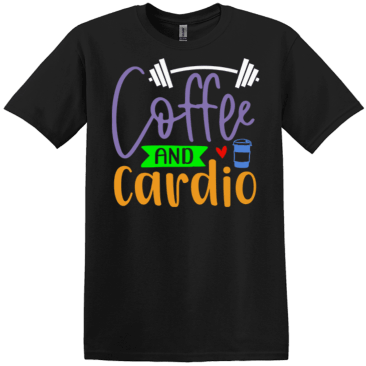 Ready2Go black t-shirt coffee cardio