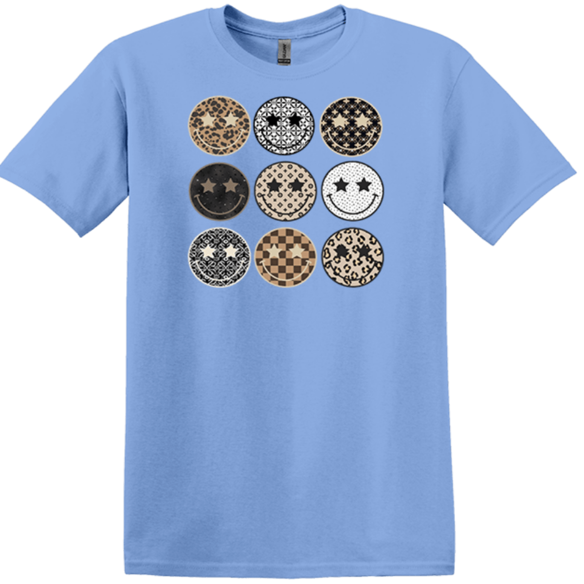 carolina blue shirt preppy designer smiley 