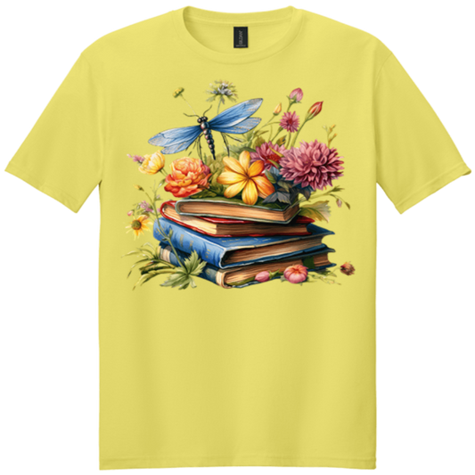 Ready2Go dragonfly library cornsilk yellow t-shirt