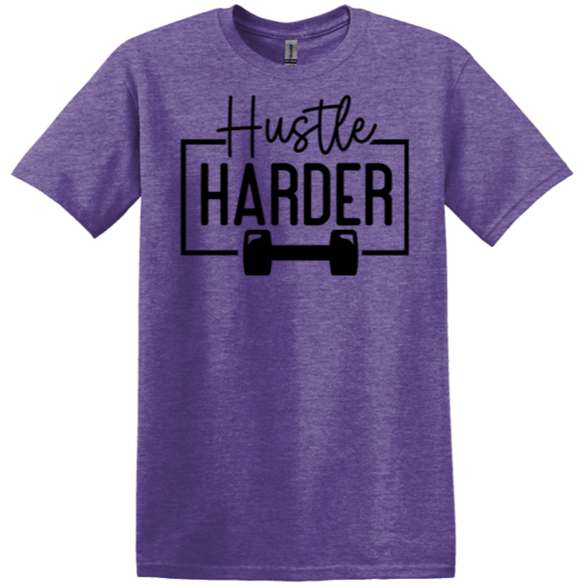 heather purple gildan tee weight-lifting sport