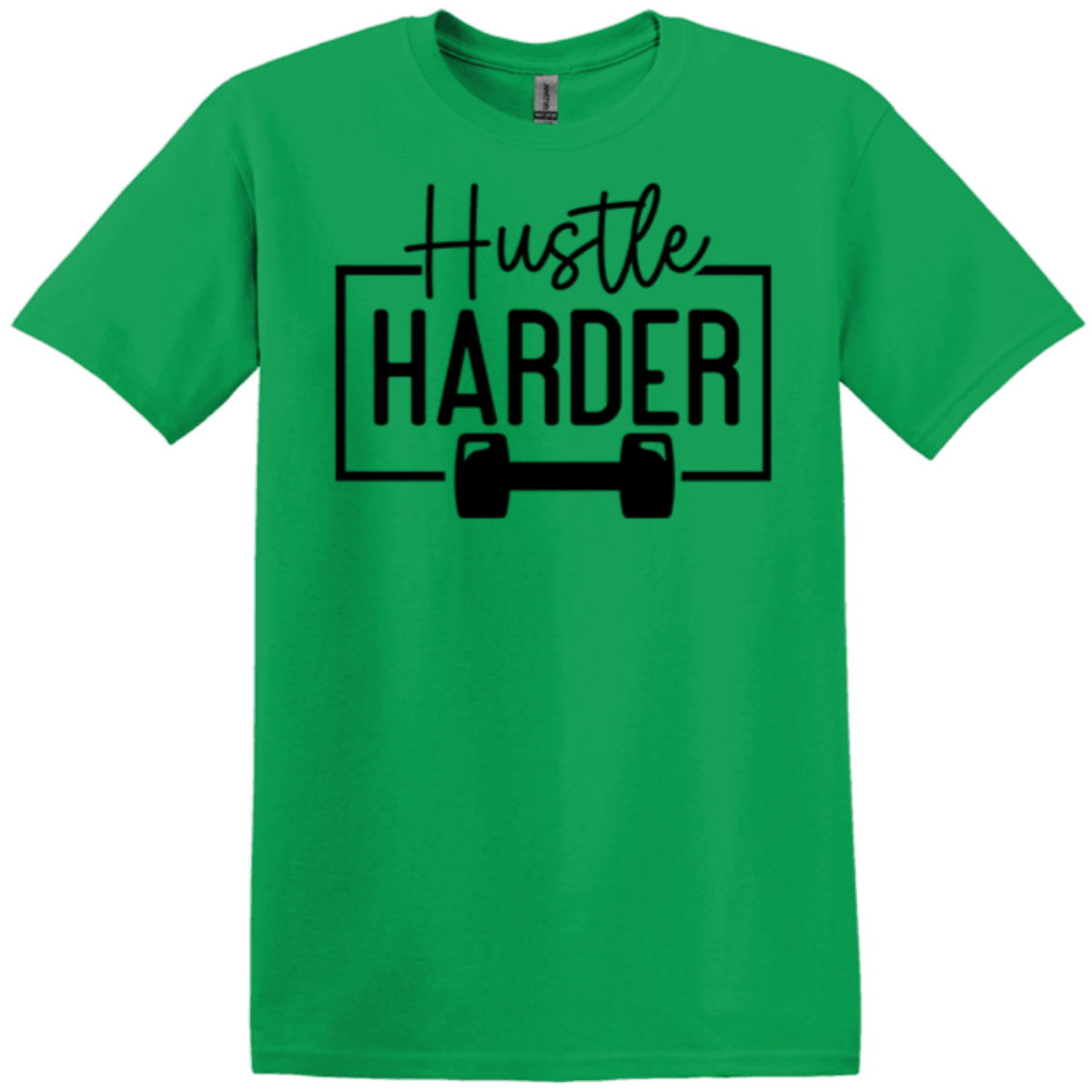 irish green cozy t-shirt hustle harder weights