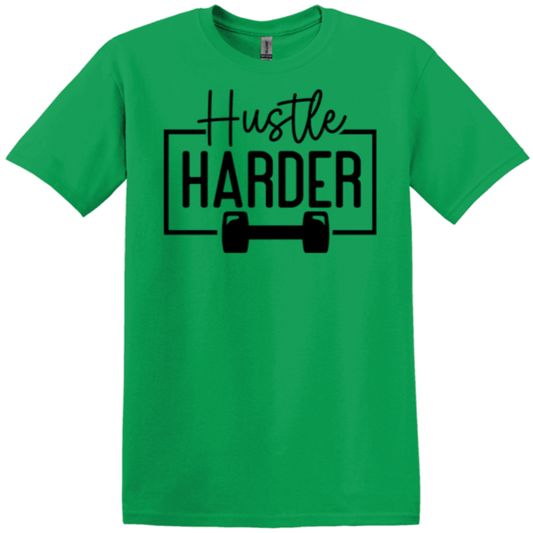 irish green cozy t-shirt hustle harder weights