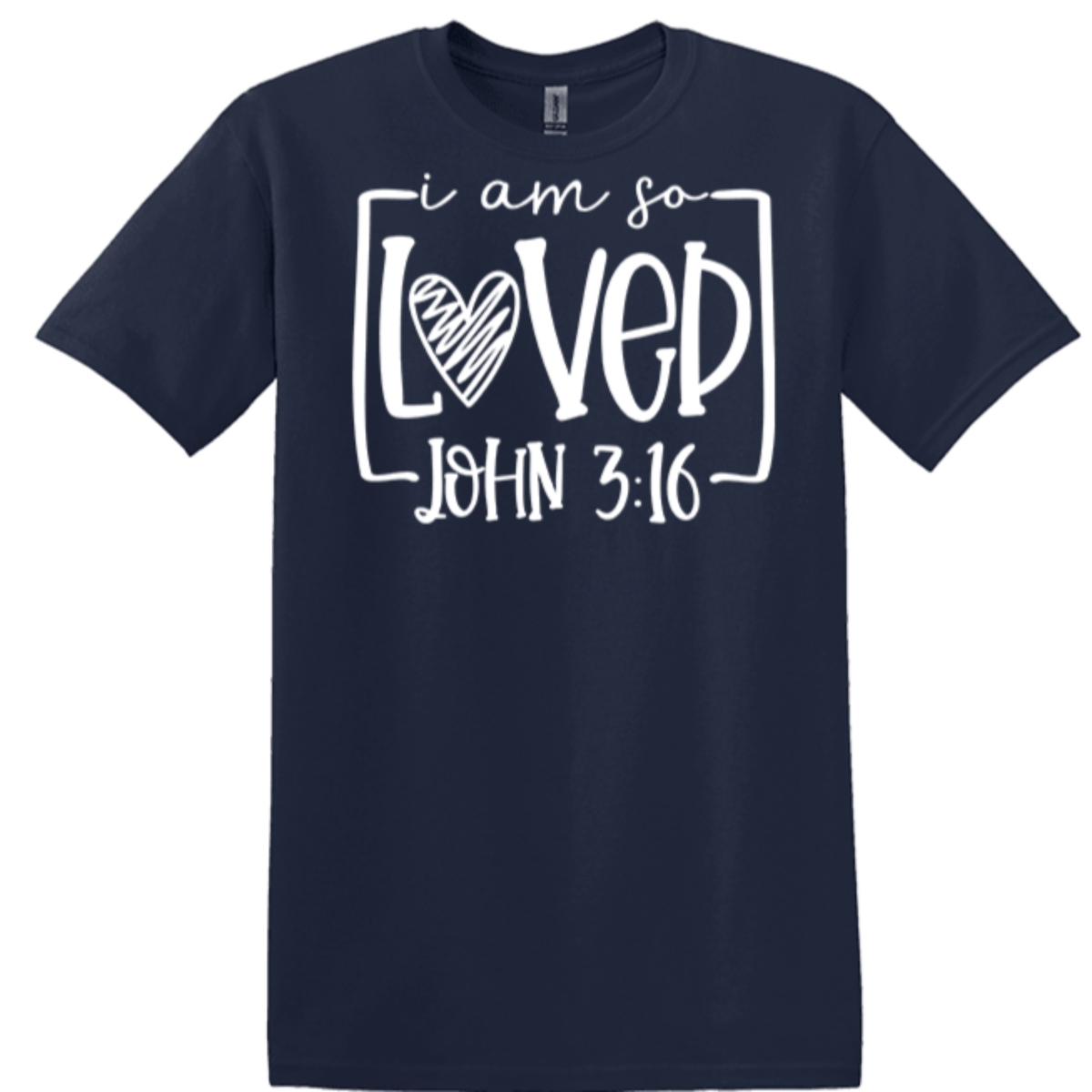 navy short sleeve t-shirt church time 