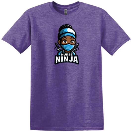 heather purple gildan tee healthcare professional ninja