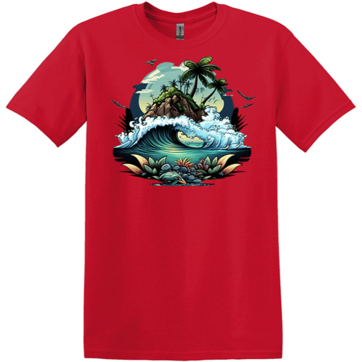 beach surf red classic fit 