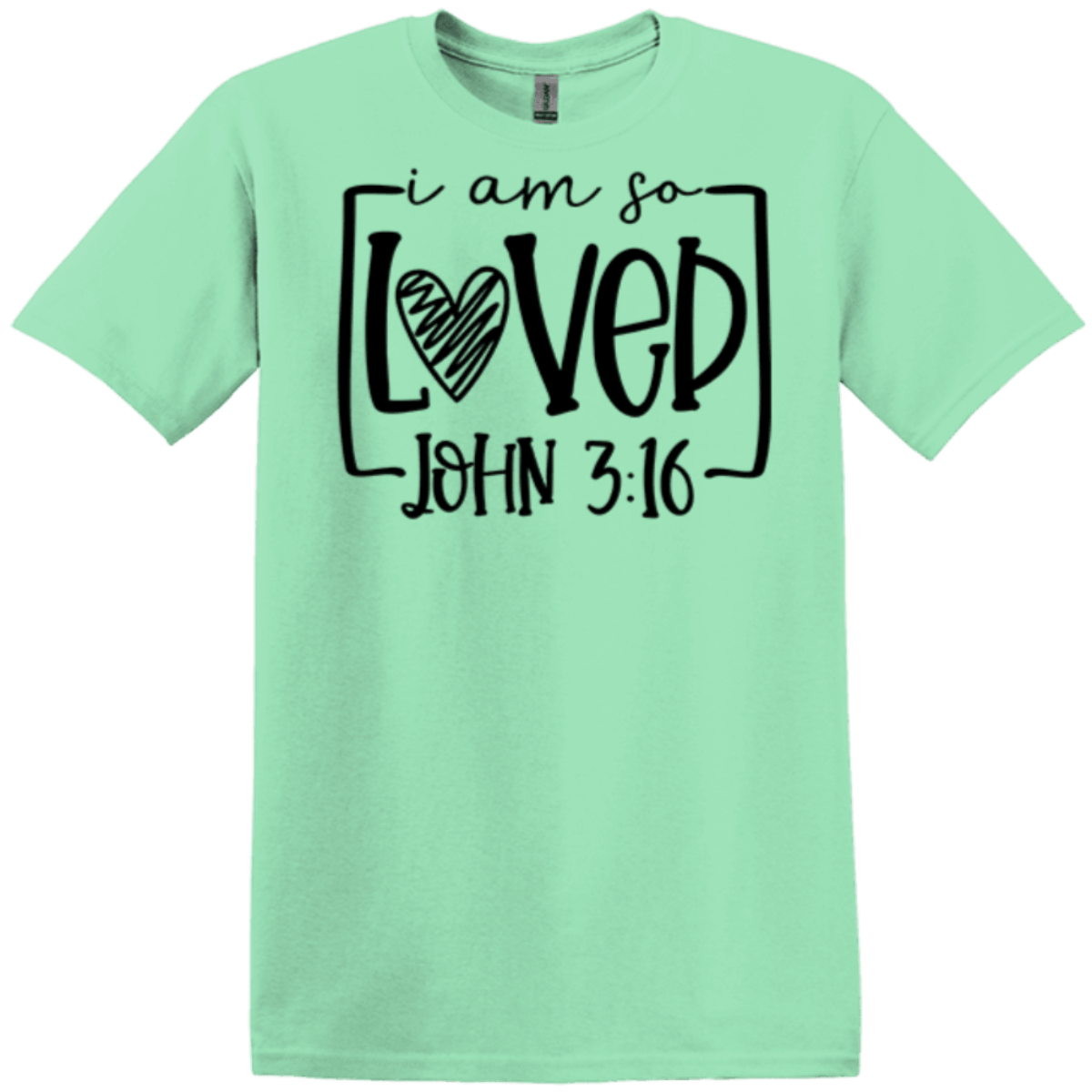 Ready2Go Jesus loves me boutique top mint green