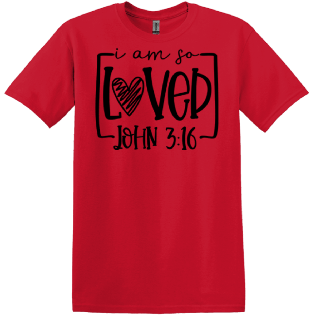 red spiritual crew neck undershirt