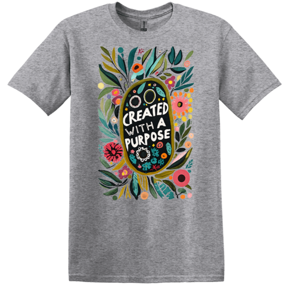 floral church-based sports grey apparel