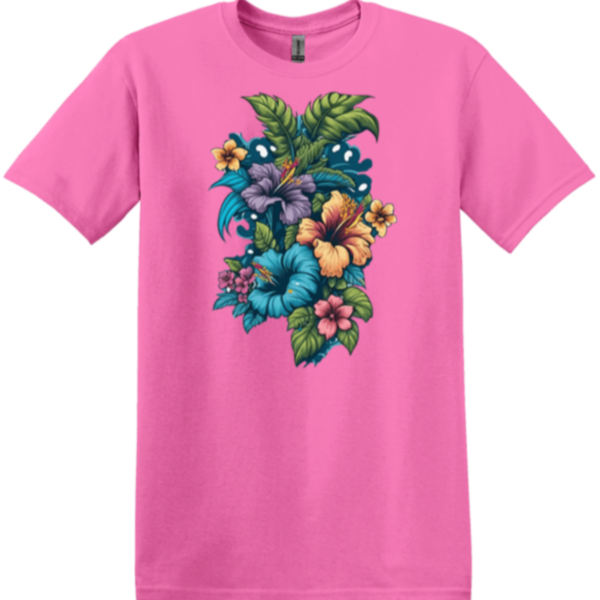 paradise design azalea pink pullover tee