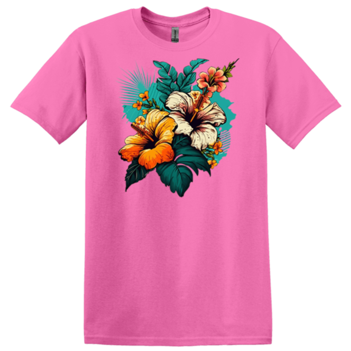 paradise design azalea pink pullover tee